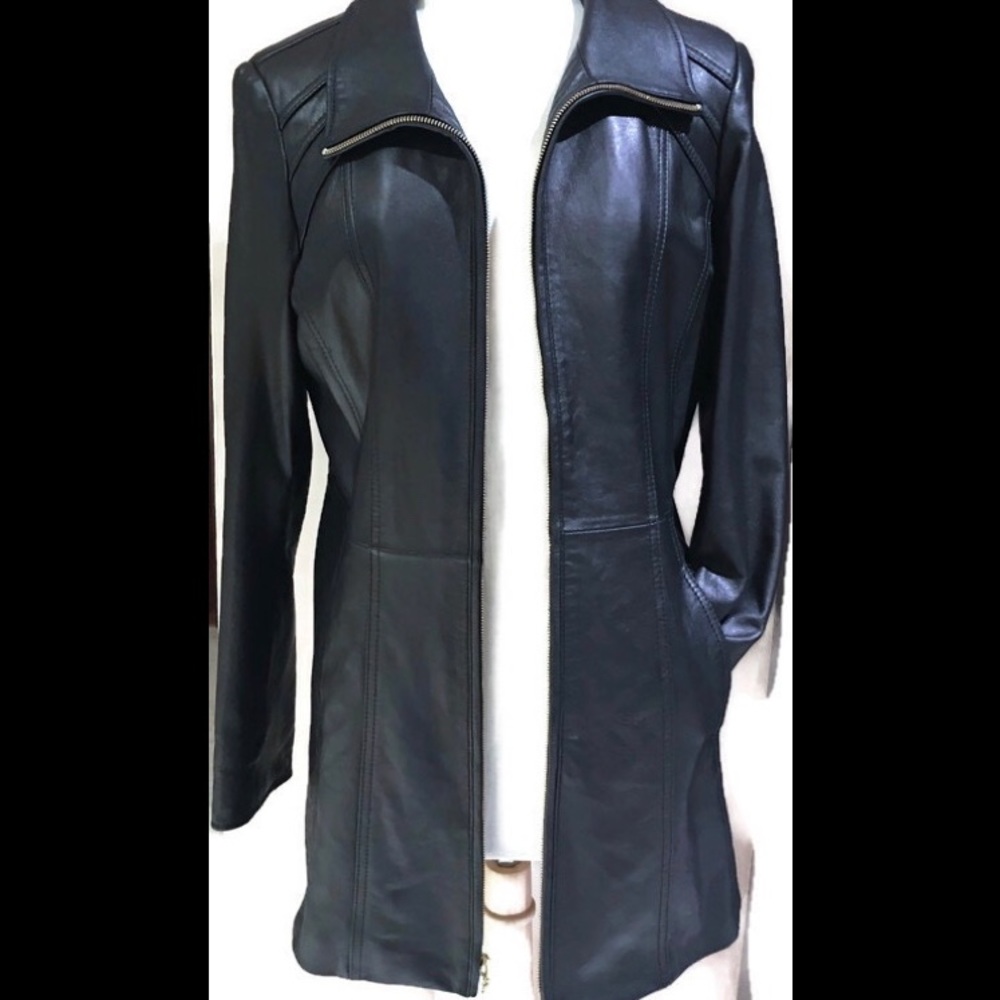 Ellen Tracy Soft Leather Coat. FREE SHIPPING!
